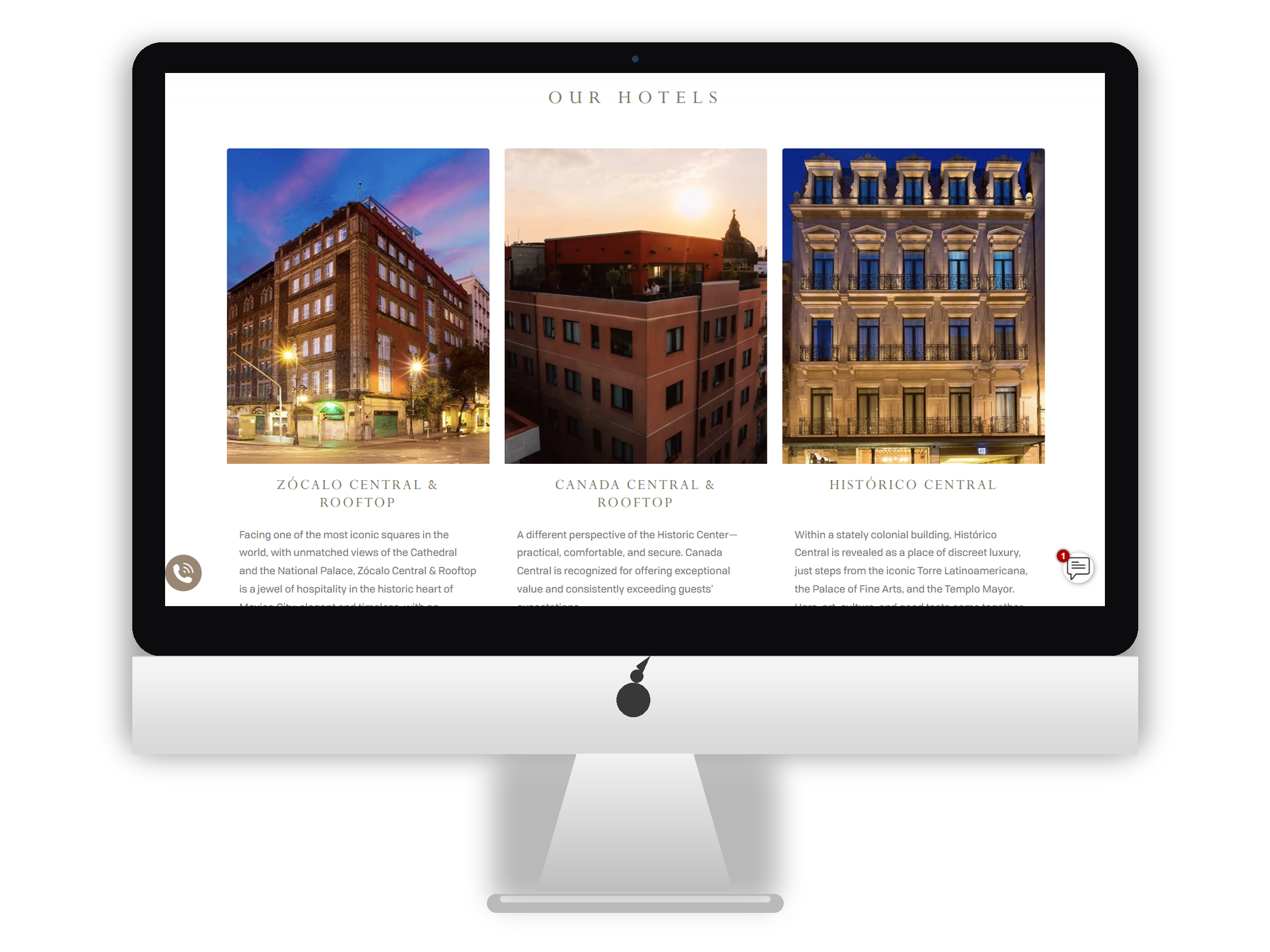 Despu&eacute;s: sitio modernizado (centralhoteles.com)