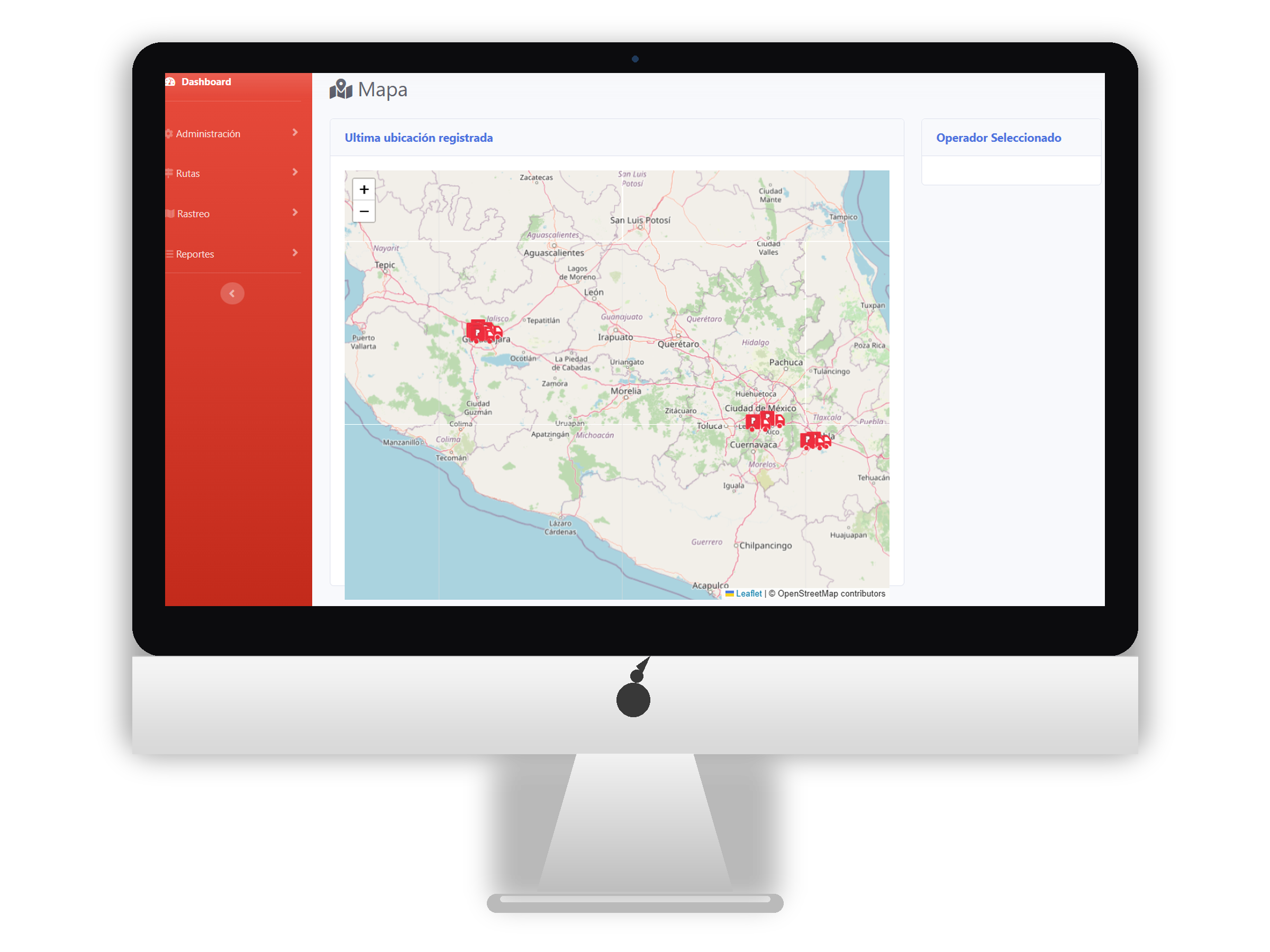 Mapa nacional con ubicaciones activas de la operaci&oacute;n