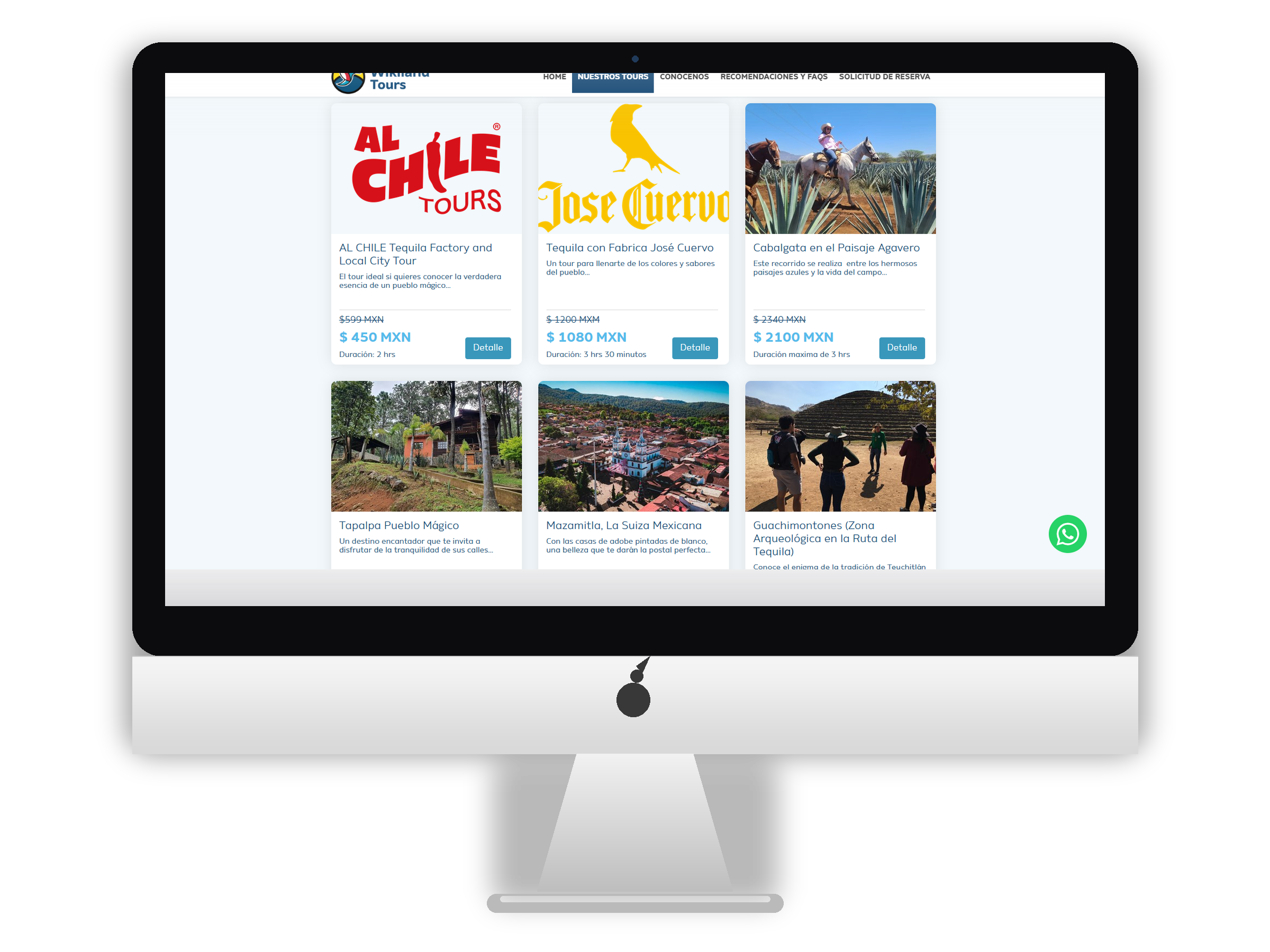 Cat&aacute;logo de tours disponibles en Wikiland Tours